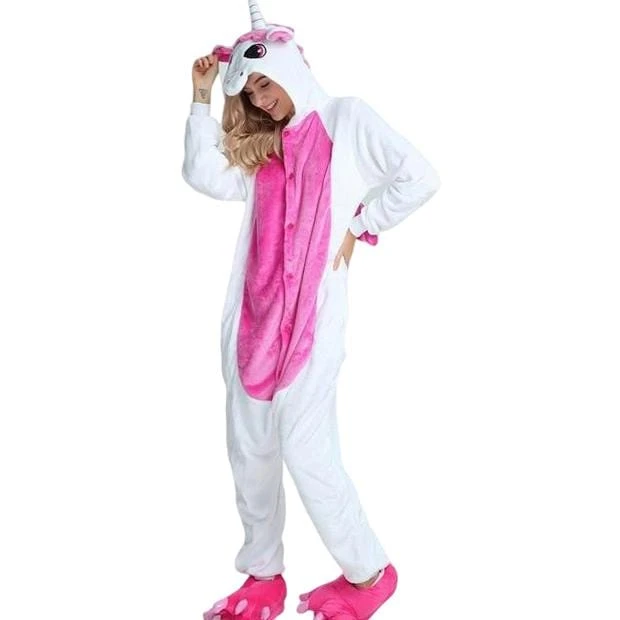 Pyjama Licorne FemmeBLANC & ROSE FUCHSIA(Pyjama Licorne Femme Blanc Rose Fuchsia) 2 Pyjama Licorne FemmeBLANC & ROSE FUCHSIA(Pyjama Licorne Femme Blanc Rose Fuchsia) – Image 2