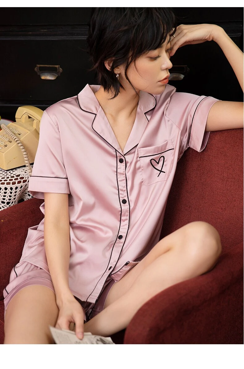 Pyjashort Chemise Femme à Manches Courtes(Pyjashort Chemise Femme) 1 Pyjashort Chemise Femme à Manches Courtes(Pyjashort Chemise Femme)