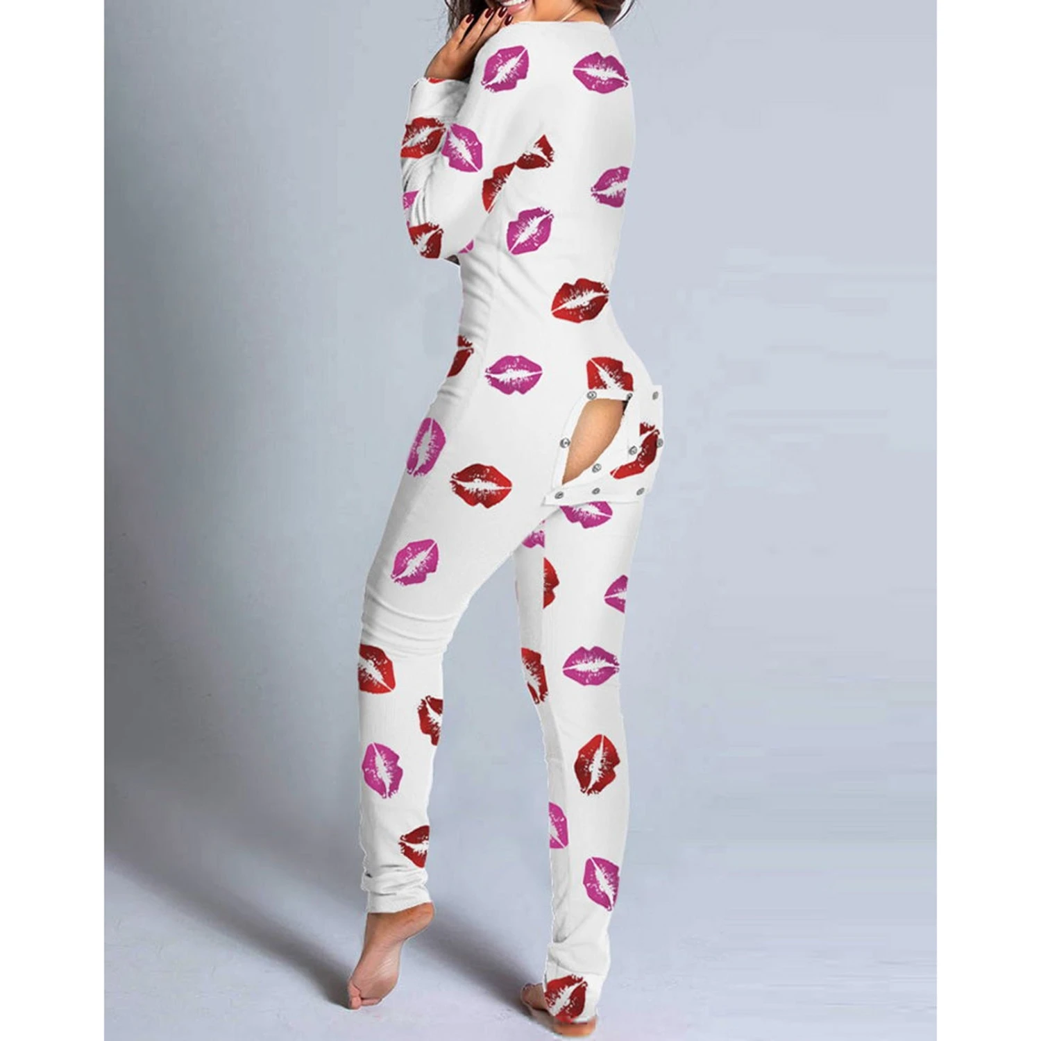 Pyjama Grenouillère Femme Sexy à Motifs(Pyjama Grenouillere Femme) 2 Pyjama Grenouillère Femme Sexy à Motifs(Pyjama Grenouillere Femme) – Image 2