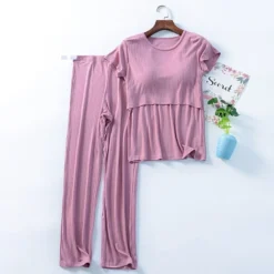 Pyjama De Grossesse Et D'Allaitement Manches Courtes(Pyjama De Grossesse Et Dallaitement) -Boutique De Pyjamas H8433c8ddec214c3abb844d01910ed3975