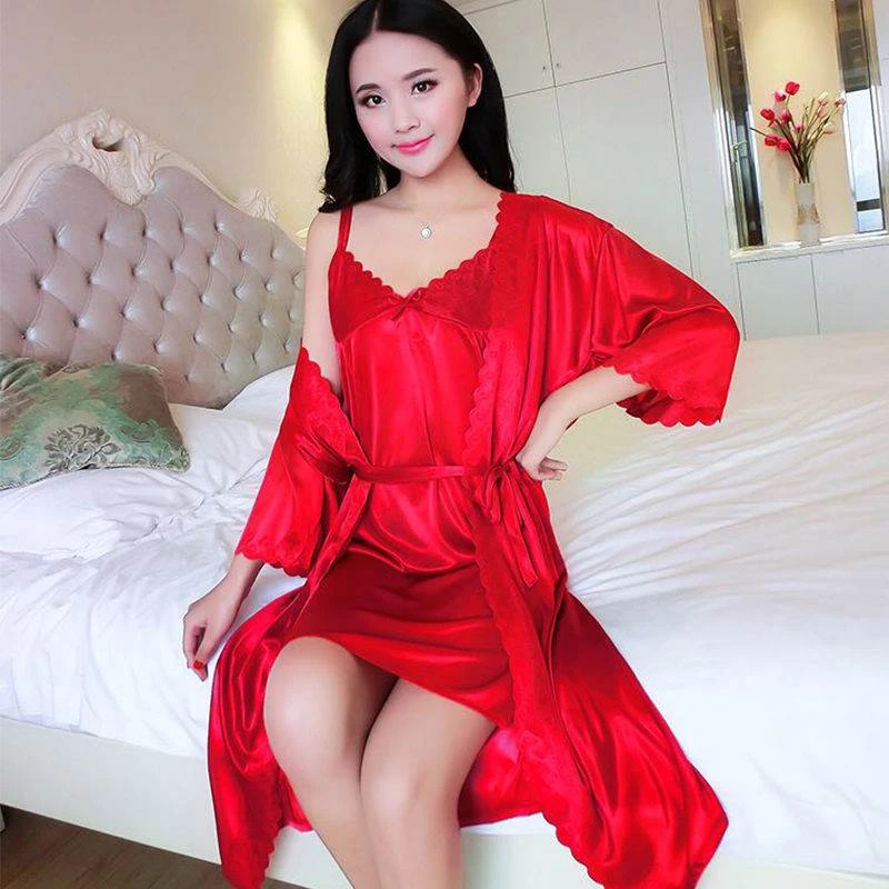 Nuisette 2 Pièces Satin Avec Kimono Assorti(Nuisette 2 Pieces Satin) 11 Nuisette 2 Pièces Satin Avec Kimono Assorti(Nuisette 2 Pieces Satin) – Image 11