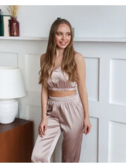 Pyjama Ensemble Satin Femme Crop Et Pantalon(Pyjama Ensemble Satin Femme) 16 Pyjama Ensemble Satin Femme Crop Et Pantalon(Pyjama Ensemble Satin Femme) -Boutique De Pyjamas Hc664e32a454a4ac393b4486605cff244p