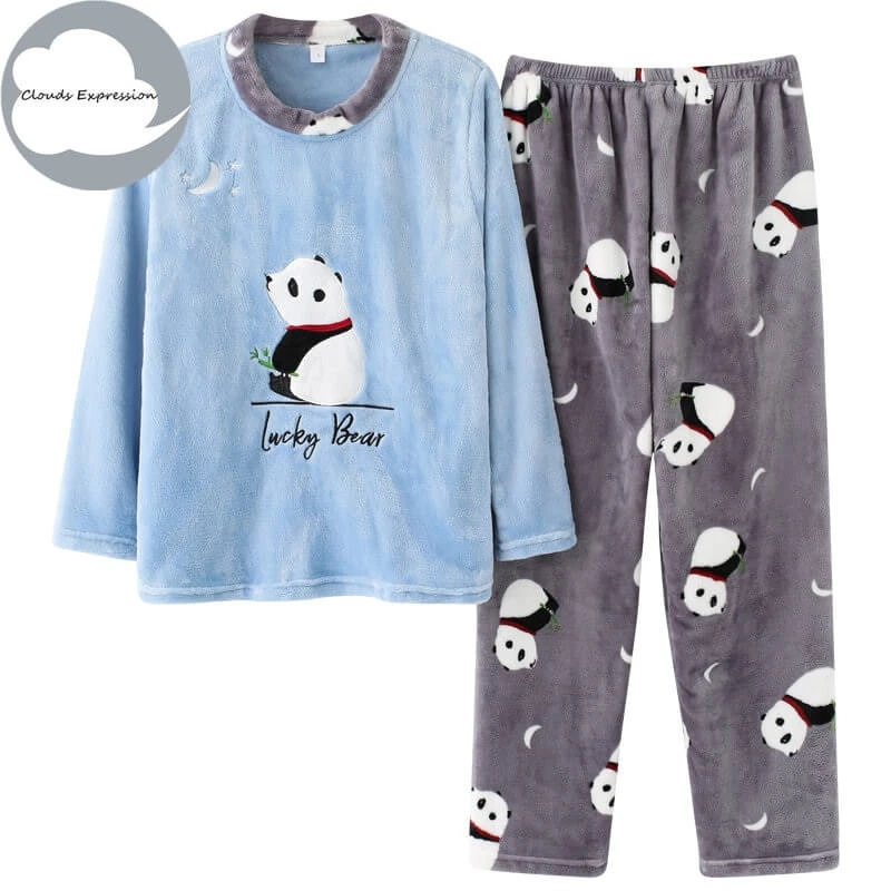 Pyjama Pilou Pilou Femme OURS GRIS & BLEU(Pyjama Pilou Pilou Femme Ours Gris Bleu) 5 Pyjama Pilou Pilou Femme OURS GRIS & BLEU(Pyjama Pilou Pilou Femme Ours Gris Bleu) – Image 5