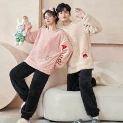 Pyjama Pilou Pilou 2 Pièces Assorti Pour Couple(Pyjama Pilou Pilou 2 Pieces)