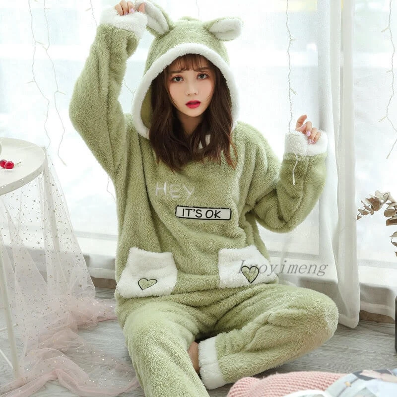 Pyjama Pilou Pilou Femme OURS VERT CLAIR(Pyjama Pilou Pilou Femme Ours Vert Clair) 1 Pyjama Pilou Pilou Femme OURS VERT CLAIR(Pyjama Pilou Pilou Femme Ours Vert Clair)