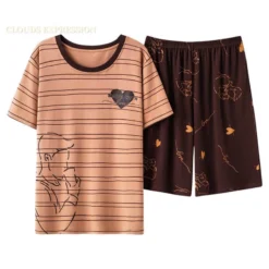 Pyjama Assorti Couple Deux Pièces Romantiques(Pyjama Assorti Couple) 6 Pyjama Assorti Couple Deux Pièces Romantiques(Pyjama Assorti Couple) -Boutique De Pyjamas Pyjama d t 100 coton pour femmes v tements de nuit grande taille 4XL pour Couple