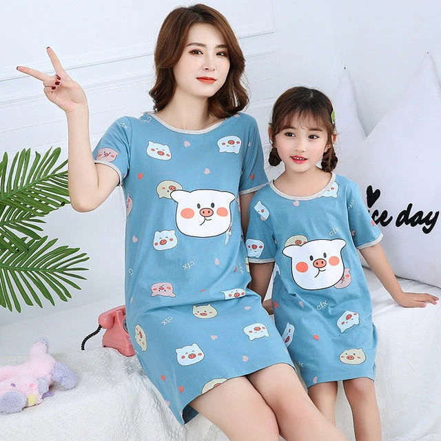 Robe De Nuit Assortie Imprimée(Robe De Nuit Assortie Imprimee) 1 Robe De Nuit Assortie Imprimée(Robe De Nuit Assortie Imprimee)