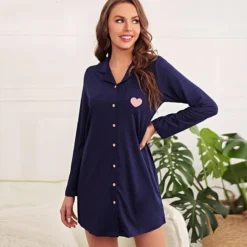 Chemise De Nuit Sexy Manches Longues(Chemise De Nuit Sexy Manches Longues) 9 Chemise De Nuit Sexy Manches Longues(Chemise De Nuit Sexy Manches Longues) -Boutique De Pyjamas S12263eb1147742eba08817160cd1bd1ca