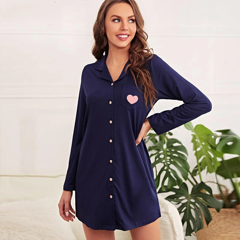 Chemise De Nuit Sexy Manches Longues(Chemise De Nuit Sexy Manches Longues) 3 Chemise De Nuit Sexy Manches Longues(Chemise De Nuit Sexy Manches Longues) – Image 3