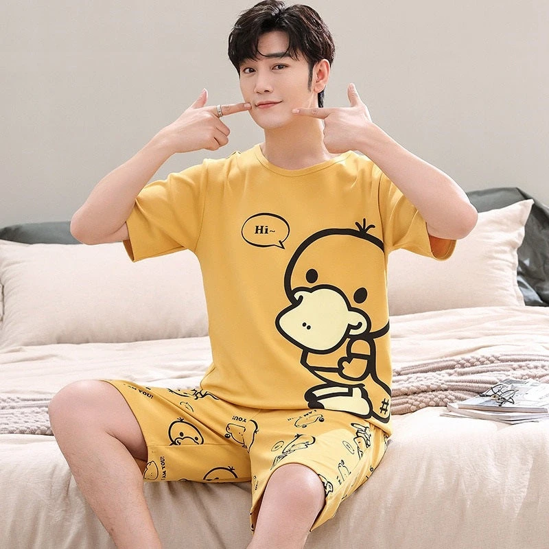 Pyjama Couple Amusant 2 Pièces T-Shirt Et Short(Pyjama Couple Amusant) 2 Pyjama Couple Amusant 2 Pièces T-Shirt Et Short(Pyjama Couple Amusant) – Image 2