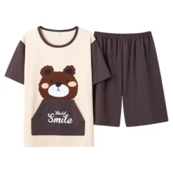 Pyjama Duo Couple 2 Pièces T-Short Et Short à Motif Nounours(Pyjama Duo Couple) -Boutique De Pyjamas S378ba41368ca43b4a32ae96b25e76e83p