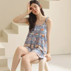 Pyjama Été Soie Glacée Imprimé Ourson Peluche(Pyjama Ete Soie Glace) 13 Pyjama Été Soie Glacée Imprimé Ourson Peluche(Pyjama Ete Soie Glace) -Boutique De Pyjamas S4d10698dd9c14686a1d3f424e5fb32f5V