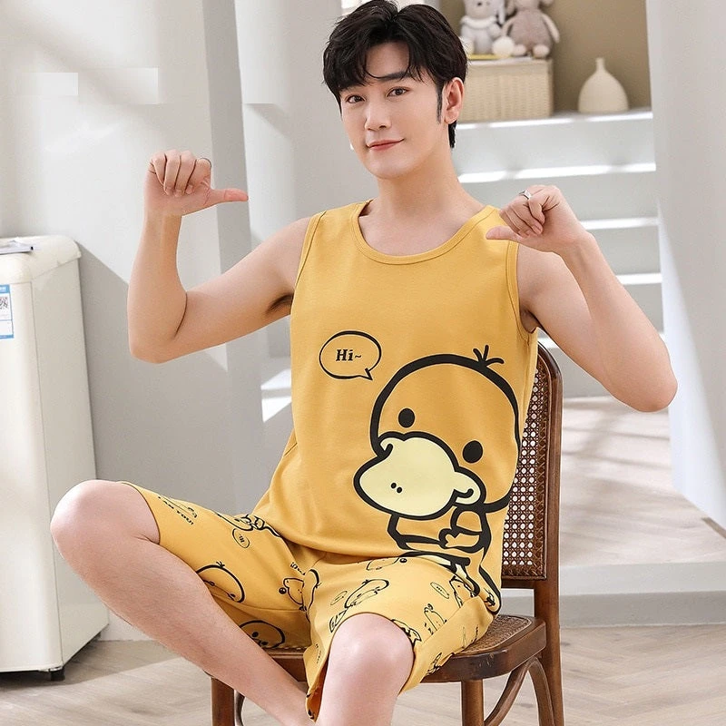 Pyjama Couple Rigolo Sans Manches(Pyjama Couple Rigolo) 2 Pyjama Couple Rigolo Sans Manches(Pyjama Couple Rigolo) – Image 2