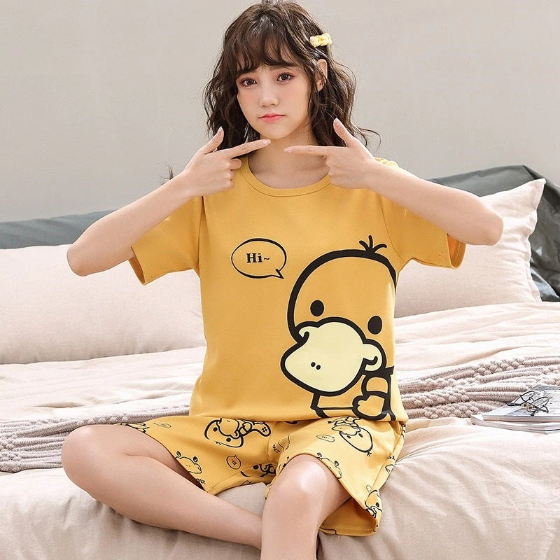 Pyjama Couple Amusant 2 Pièces T-Shirt Et Short(Pyjama Couple Amusant) 3 Pyjama Couple Amusant 2 Pièces T-Shirt Et Short(Pyjama Couple Amusant) – Image 3