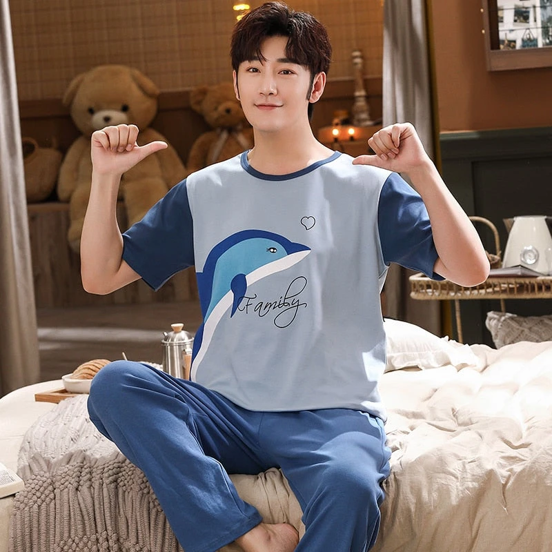 Pyjama Accordé Couple 2 Pièces à Motifs Identiques(Pyjama Accorde Couple) 2 Pyjama Accordé Couple 2 Pièces à Motifs Identiques(Pyjama Accorde Couple) – Image 2