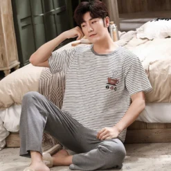 Pyjama Pour Elle Et Lui Assorti à Rayures(Pyjama Pour Elle Et Lui) -Boutique De Pyjamas S901bd7520a8b4b3699ea412f51036466g