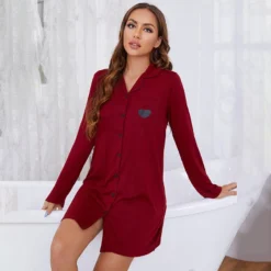 Chemise De Nuit Sexy Manches Longues(Chemise De Nuit Sexy Manches Longues) 11 Chemise De Nuit Sexy Manches Longues(Chemise De Nuit Sexy Manches Longues) -Boutique De Pyjamas S9878b9b834ec4d67bb3b2a7aeae3a0e0C