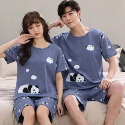 Pyjama Romantique Couple à Motifs Mignons(Pyjama Romantique Couple)