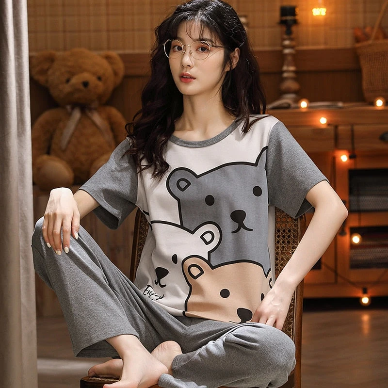 Pyjama En Commun Couple à Motif Ours(Pyjama En Commun Couple) 2 Pyjama En Commun Couple à Motif Ours(Pyjama En Commun Couple) – Image 2