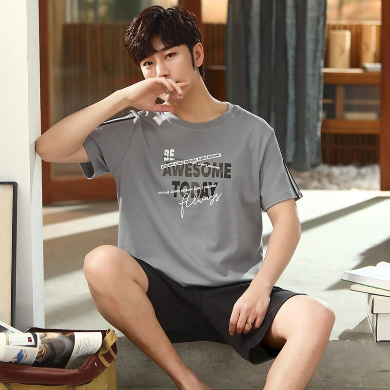 Ensemble Coton Homme Décontracté Gris(Ensemble Coton Homme Decontracte) 1 Ensemble Coton Homme Décontracté Gris(Ensemble Coton Homme Decontracte)