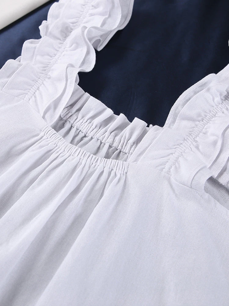 Pyjama Blanc Femme Sexy Froncé(Pyjama Blanc Femme Sexy) 11 Pyjama Blanc Femme Sexy Froncé(Pyjama Blanc Femme Sexy) – Image 11