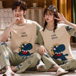 Pyjama Ensemble Couple Motif Dinosaure(Pyjama Ensemble Couple)