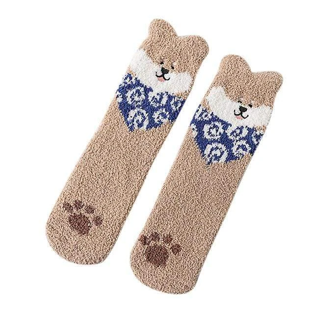 Chaussette Pilou Pilou SHIBA INU MARRON(Chaussette Pilou Pilou Shiba Inu Marron) 2 Chaussette Pilou Pilou SHIBA INU MARRON(Chaussette Pilou Pilou Shiba Inu Marron) – Image 2