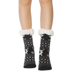 Chaussette Pilou Pilou RENNE NOIR(Chaussette Pilou Pilou Renne Noir) 6 Chaussette Pilou Pilou RENNE NOIR(Chaussette Pilou Pilou Renne Noir) -Boutique De Pyjamas chaussette pilou femme hiver noir 400x400 1