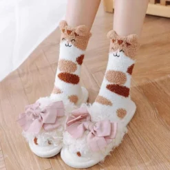 Chaussette Pilou Pilou TÊTE CHAT(Chaussette Pilou Pilou Chat 2) 6 Chaussette Pilou Pilou TÊTE CHAT(Chaussette Pilou Pilou Chat 2) -Boutique De Pyjamas chaussette pilou pilou chat 2