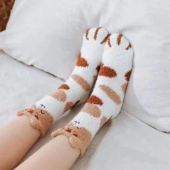 Chaussette Pilou Pilou TÊTE CHAT(Chaussette Pilou Pilou Chat 2) 7 Chaussette Pilou Pilou TÊTE CHAT(Chaussette Pilou Pilou Chat 2) -Boutique De Pyjamas chaussette pilou pilou chat 3