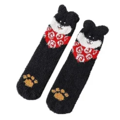 Chaussette Pilou Pilou SHIBA INU NOIR(Chaussette Pilou Pilou Shiba Inu Noir)