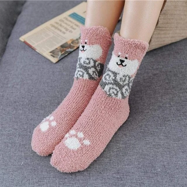 Chaussette Pilou Pilou SHIBA INU ROSE(Chaussette Pilou Pilou Shiba Inu Rose) 1 Chaussette Pilou Pilou SHIBA INU ROSE(Chaussette Pilou Pilou Shiba Inu Rose)