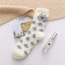 Chaussette Pilou Pilou CHAT BLANC(Chaussette Pilou Pilou Chat Blanc)