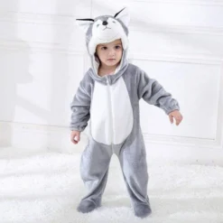 Pyjama Animaux Bébé HUSKY(Pyjama Animaux Bebe Husky) -Boutique De Pyjamas combinaison bebe animaux huskie