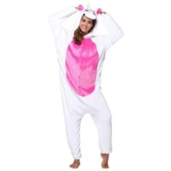 Pyjama Licorne FemmeBLANC & ROSE FUCHSIA(Pyjama Licorne Femme Blanc Rose Fuchsia) 5 Pyjama Licorne FemmeBLANC & ROSE FUCHSIA(Pyjama Licorne Femme Blanc Rose Fuchsia) -Boutique De Pyjamas combinaison licorne blanche et rose mollie2 600x600 1