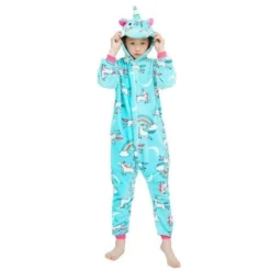 Pyjama Licorne Fille MOTIFS LICORNE BLEU(Pyjama Licorne Fille Motifs Licorne Bleu)