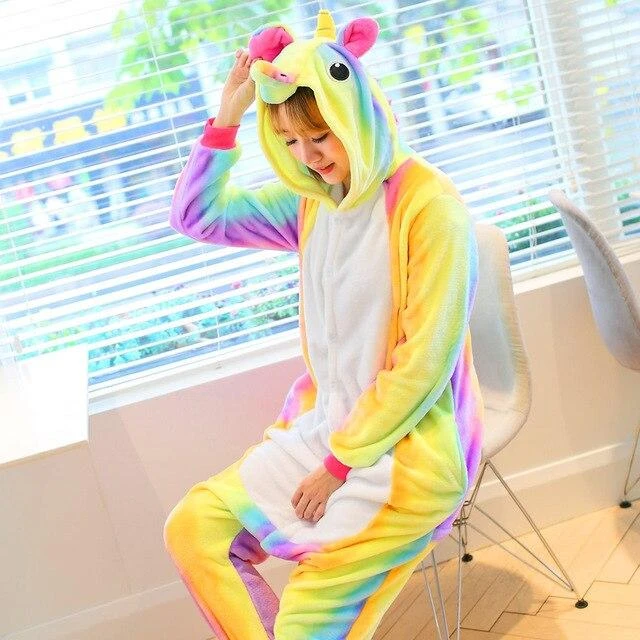 Pyjama Licorne Femme ARC-EN-CIEL(Pyjama Licorne Femme Arc En Ciel) 2 Pyjama Licorne Femme ARC-EN-CIEL(Pyjama Licorne Femme Arc En Ciel) – Image 2