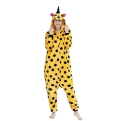 Pyjama Licorne Femme JAUNE & NOIR(Pyjama Licorne Femme Jaune Noir)